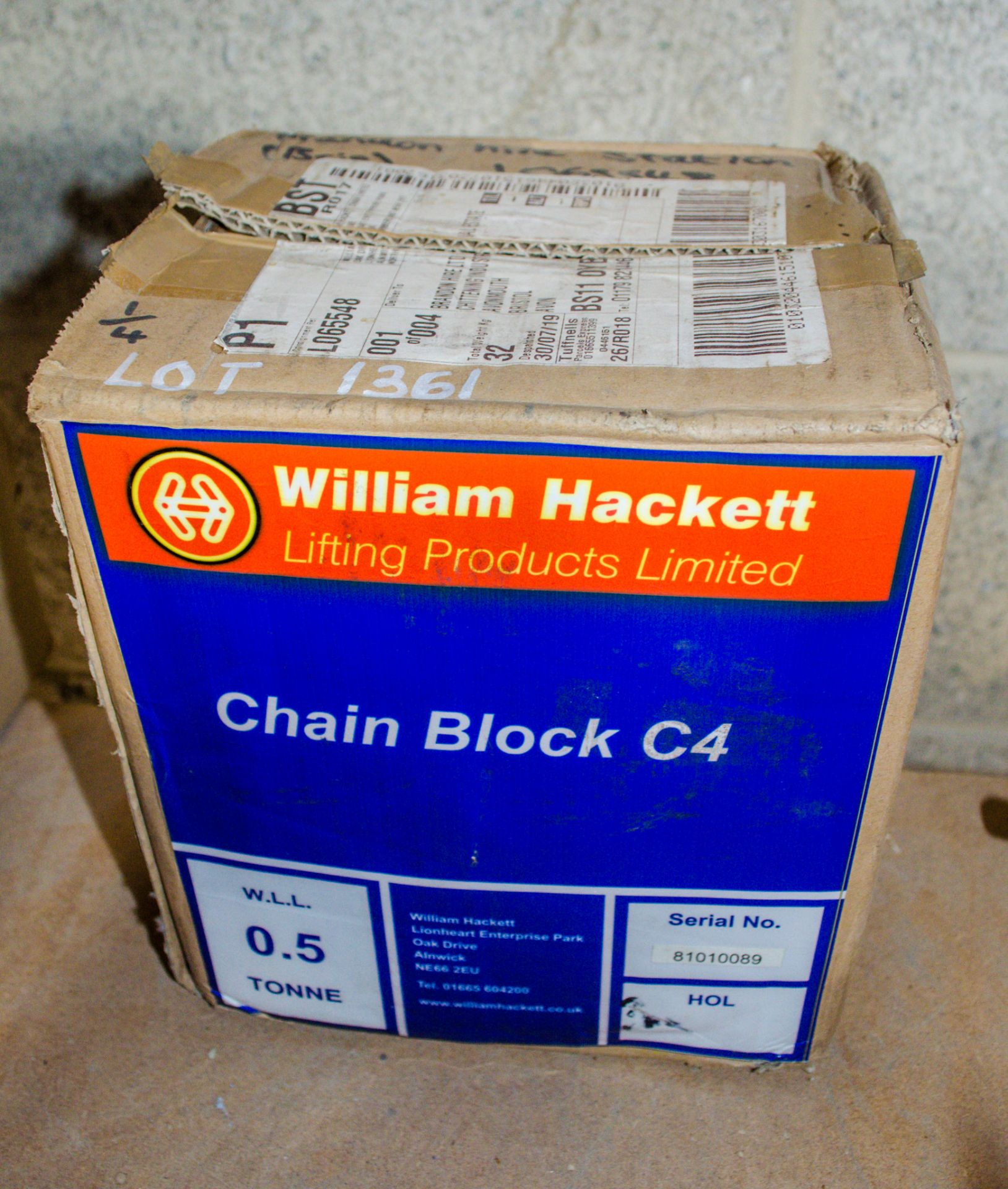 William Hackett 0.5 tonne chain block ** New and unused ** - Bild 2 aus 2