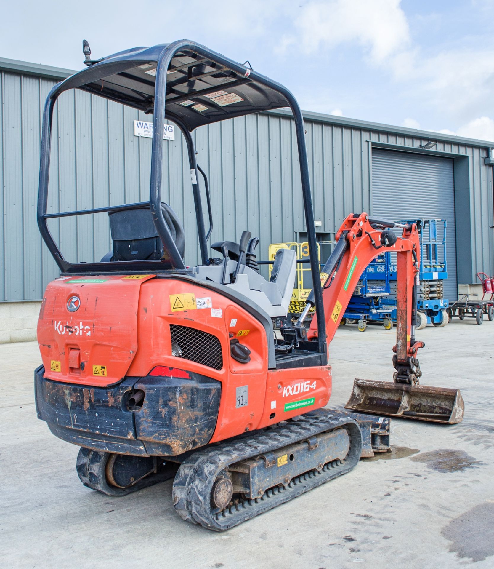 Kubota KX016-4 1.5 tonne rubber tracked mini excavator Year: 2016 S/N: 60127 Recorded Hours: 1308 - Image 4 of 23