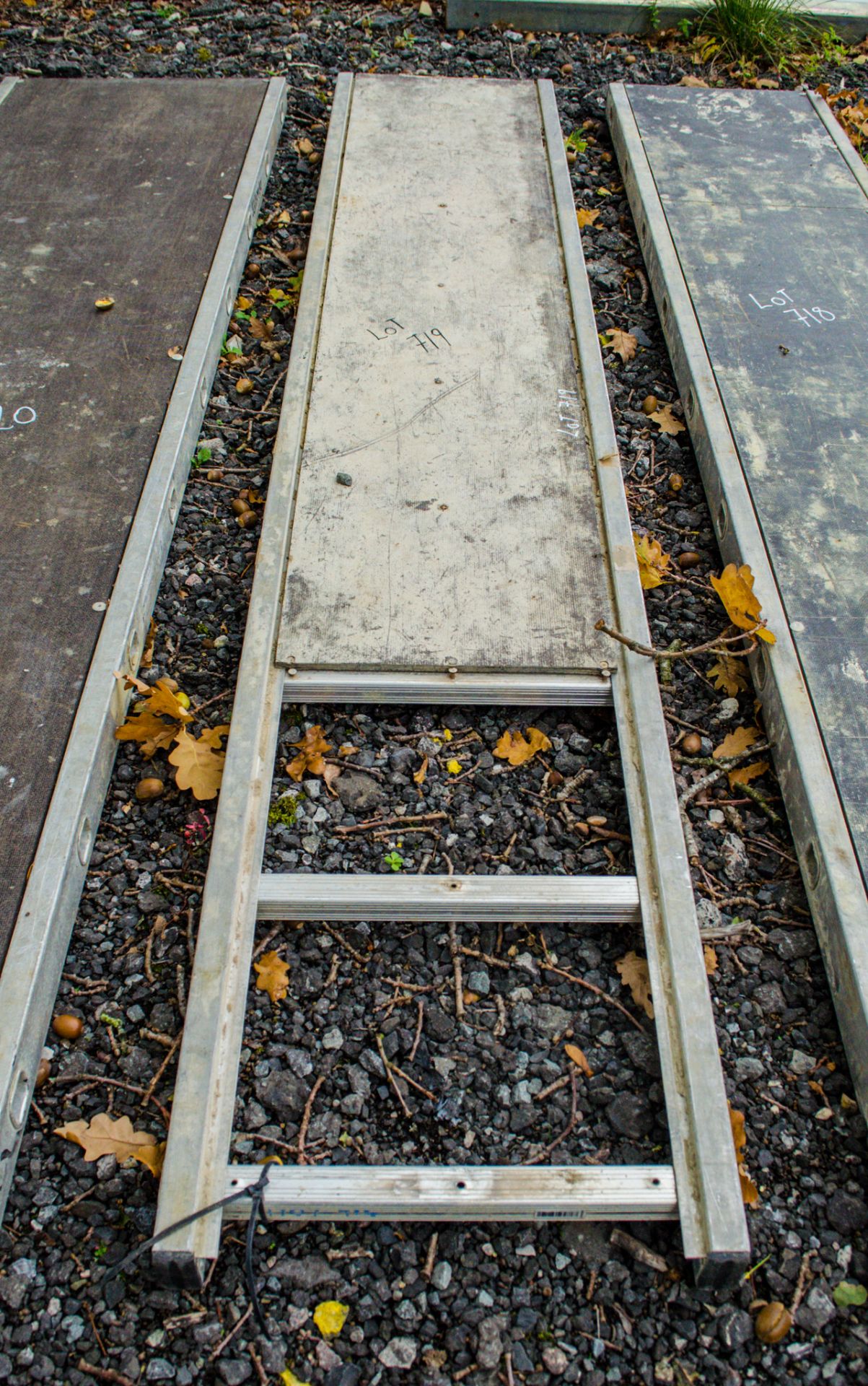 Aluminium staging board approximately 8ft long 1707-914