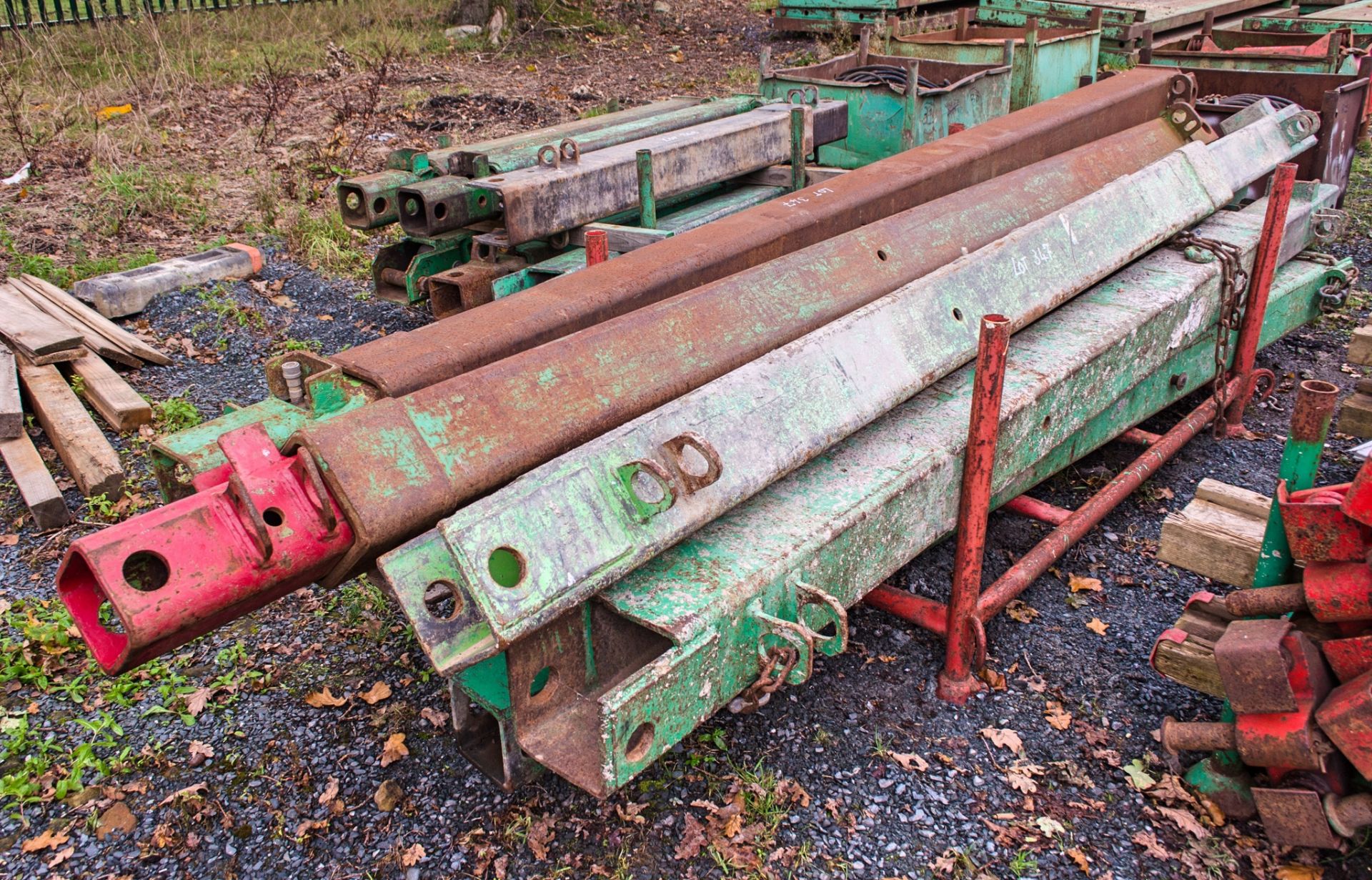 Stillage of trench box props