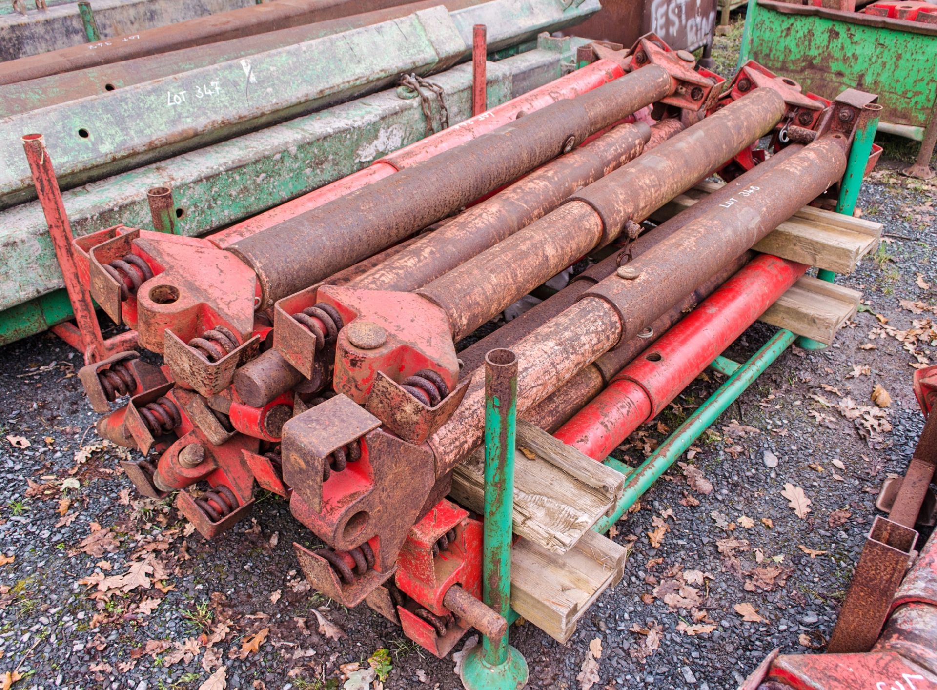 Stillage of trench box spacers