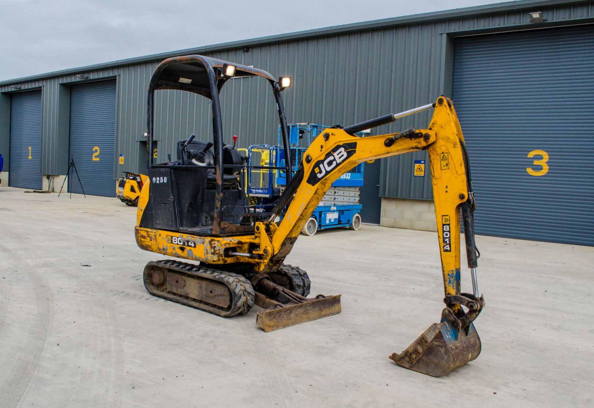 JCB 8014 1.4 tonne rubber tracked mini excavator Year: 2013 S/N: Recorded Hours: 2479 piped, blade & - Image 2 of 22