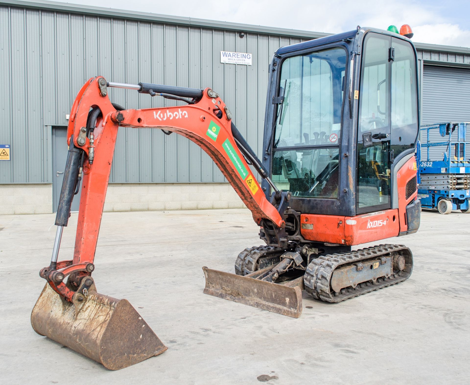 Kubota KX015-4 1.5 tonne rubber tracked mini excavator Year: 2014 S/N: 57850 Recorded Hours: 2054