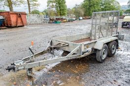 Indespension 8ft x 4ft tandem axle plant trailer A608816 ** Tow hitch missing **
