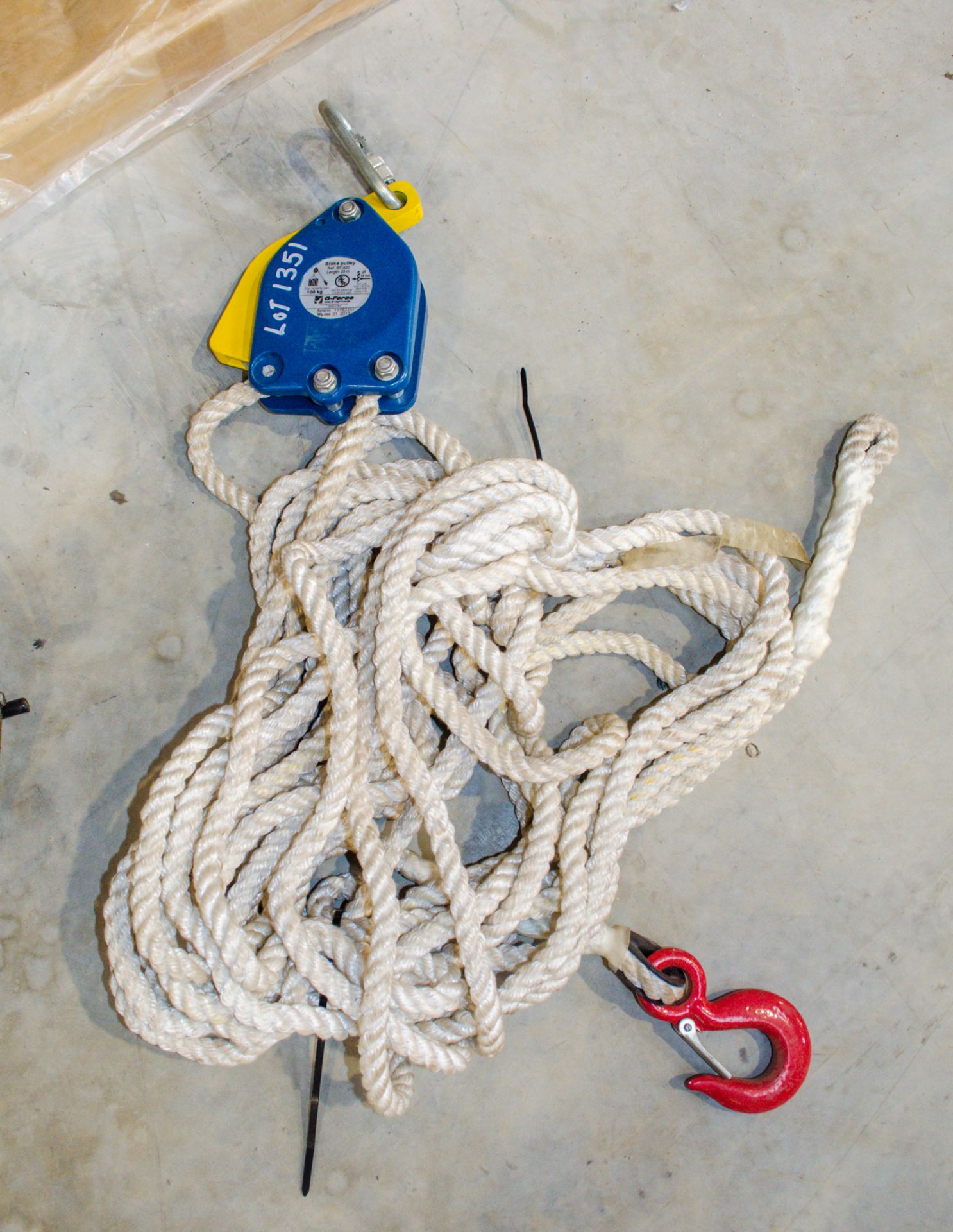 G Force 20 metre rope brake pulley ** New and unused **