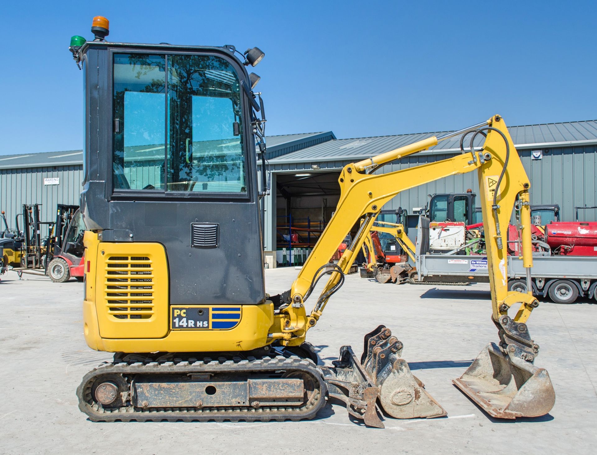 Komatsu PC14R-3HS 1.5 tonne rubber tracked mini excavator Year: 2019 S/N: 50697 Recorded hours: - Image 8 of 21