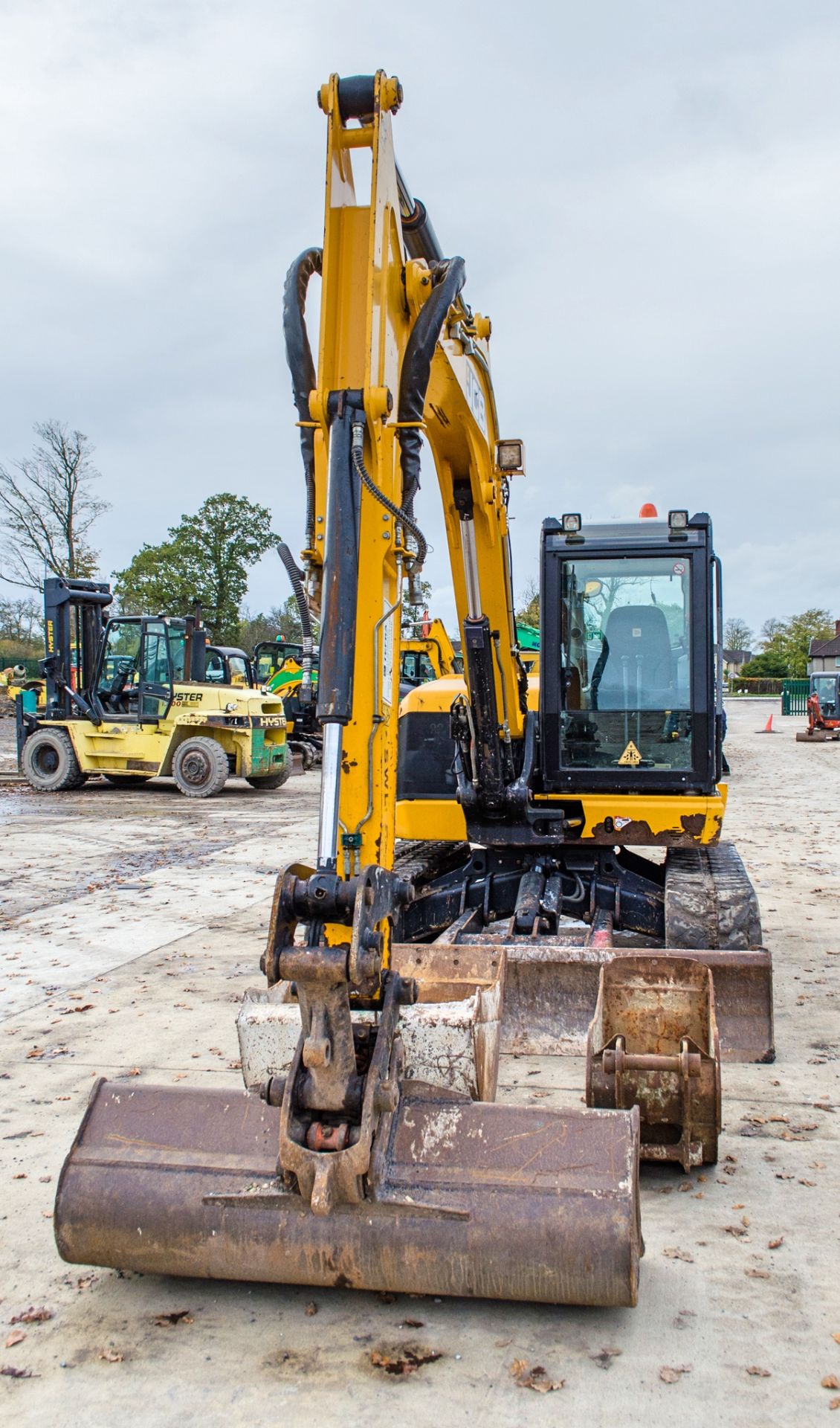 JCB 86C-1 Eco 8.5 tonne rubber tracked excavator Year: 2015 S/N: 2249986 Recorded Hours: 3918 blade, - Image 5 of 23