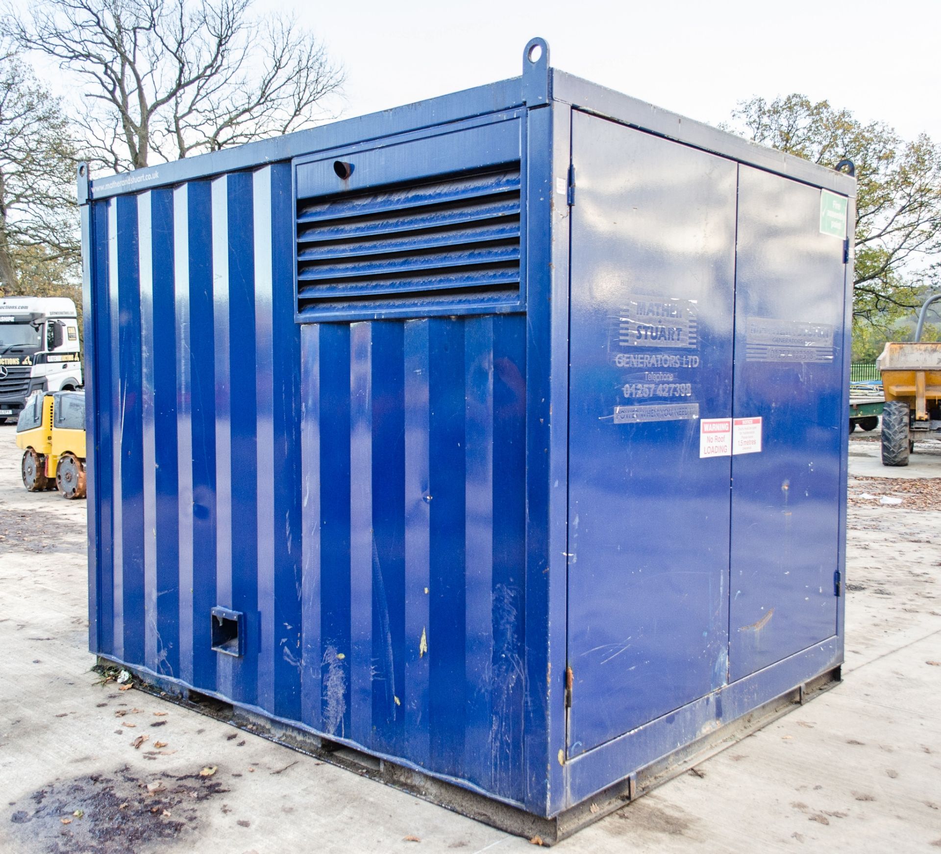 10ft x 8 ft steel power cell c/w Atlas Copco QAS40 diesel driven generator (Recorded Hours: 18,123), - Image 3 of 10