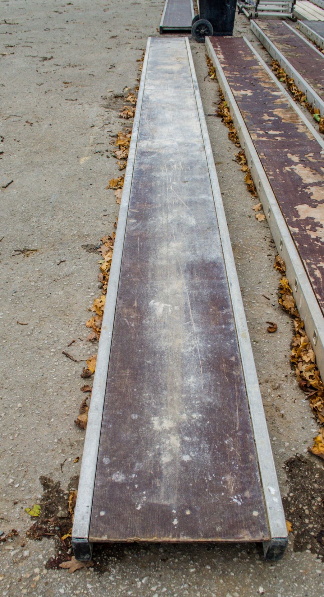 Aluminium staging board approximately 18ft long A764234