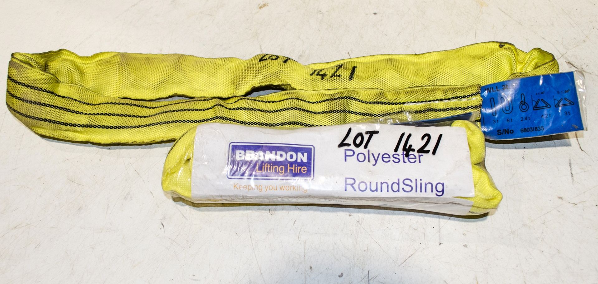 2 - 3 tonne x 0.5 metre round lifting slings ** New and unused **
