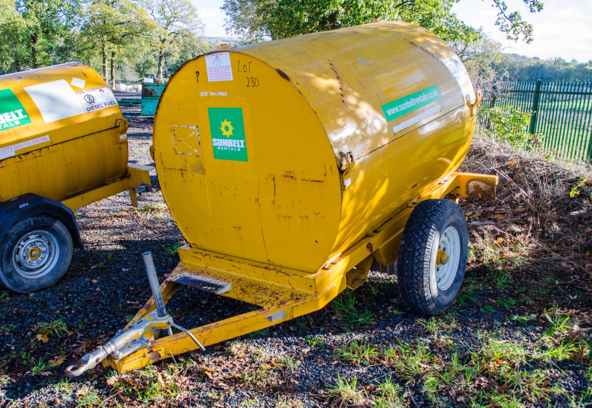 Trailer Engineering 500 gallon site tow bunded fuel bowser c/w hand pump, delivery hose and