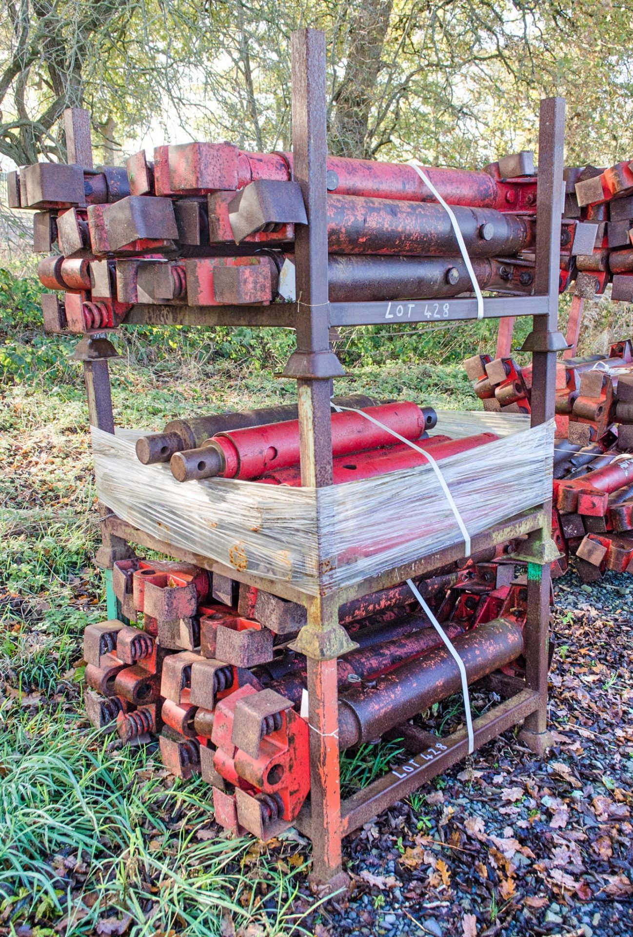 3 - stillage's of various trench box struts