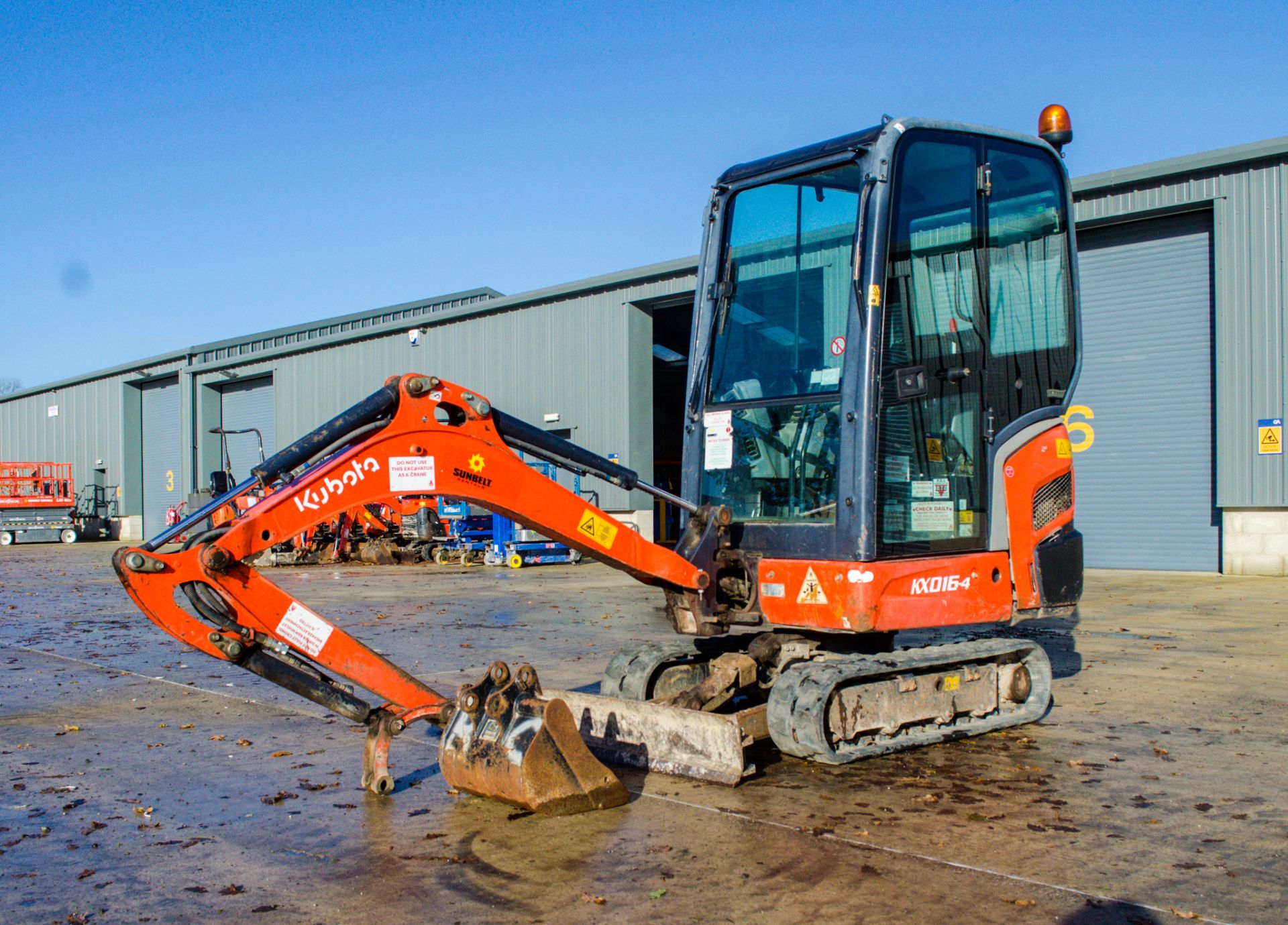 Kubota KX016-4 1.6 tonne rubber tracked mini excavator Year: 2015 S/N: 58337 Recorded Hours: 1792