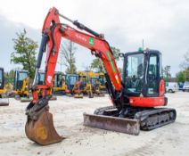 Kubota U55-4 5.5 tonne rubber tracked excavator Year: 2015 S/N: 53145 Recorded Hours: 3763 blade,