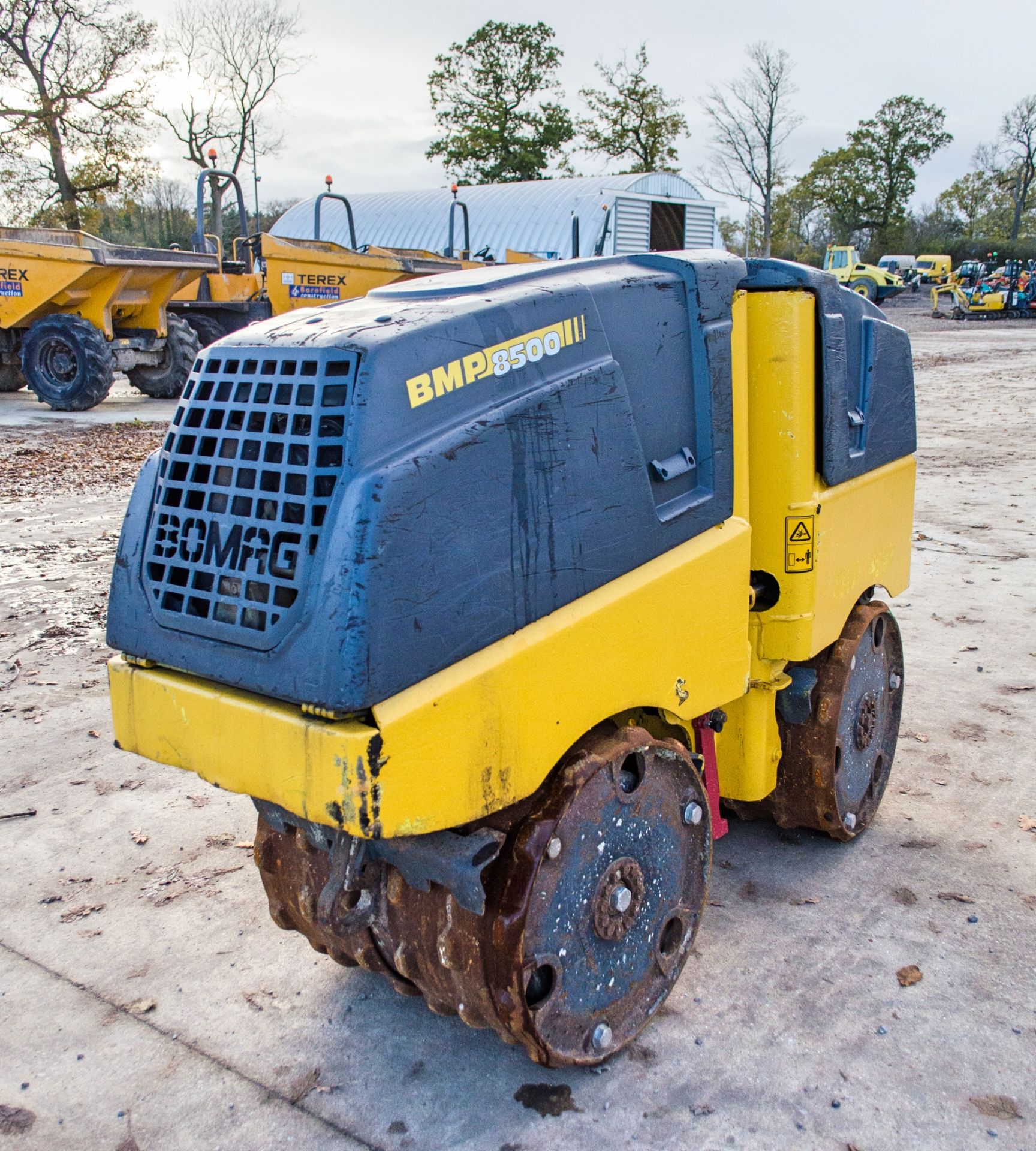 Bomag BMP8500 diesel driven trench roller compactor Year: 2012 S/N: 112763 Recorded Hours: 1047 c/
