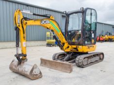 JCB 8025 ZTS 2.5 tonne zero tail swing rubber tracked mini excavator Year: 2013 S/N: 2226194