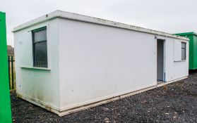 32 ft x 10 ft steel office site unit Comprising 2 offices c/w keys ** No doors ** BB33817