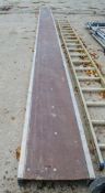 Aluminium staging board approximately 24ft long A842405