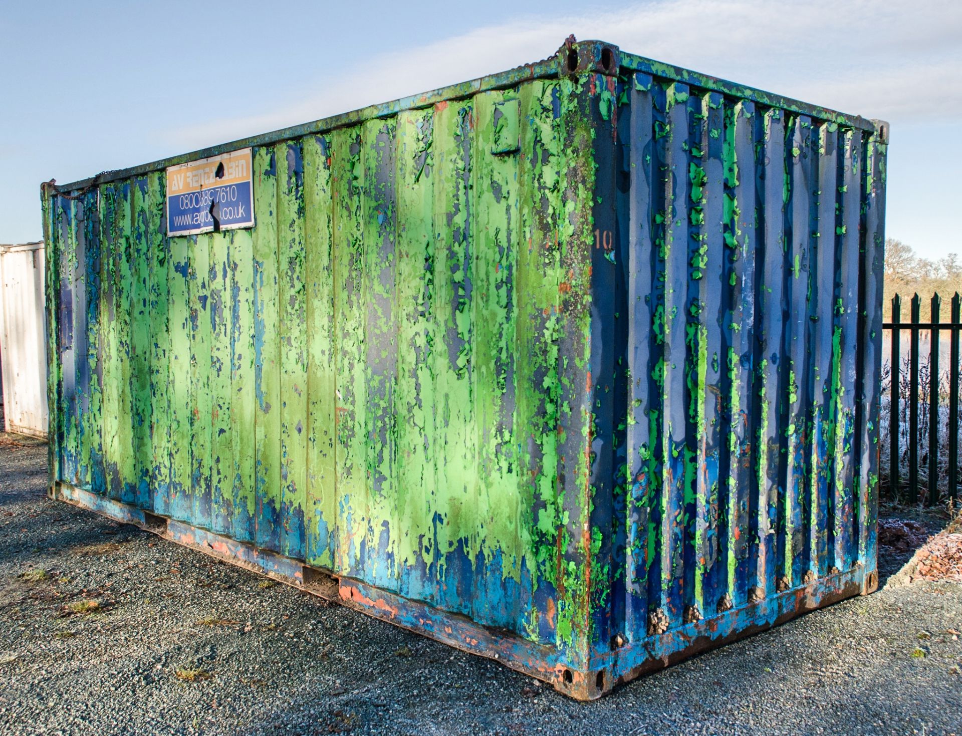 20 ft x 8 ft steel shipping container - Image 4 of 6