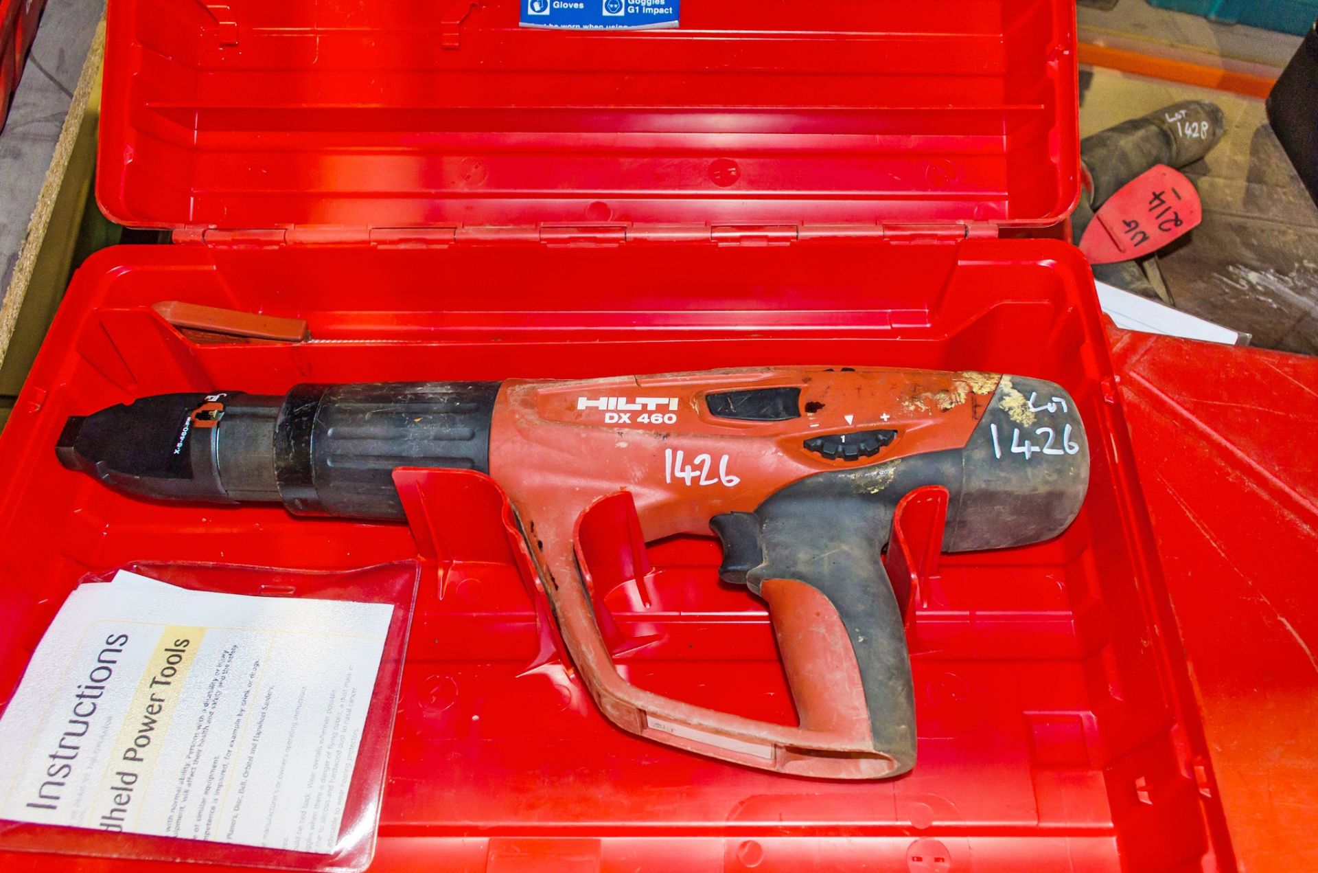 Hilti DX460 nail gun c/w carry case DX490