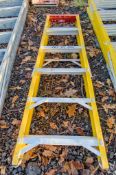 6 tread glass fibre framed step ladder 1807-LYT0499