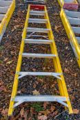 8 tread glass fibre framed step ladder 1901-LYT0386