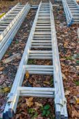 Zarges triple stage extending aluminium ladder 33470745