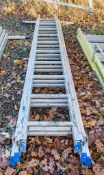 Zarges triple stage extending aluminium ladder 3345