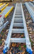 Zarges triple stage extending aluminium ladder 33470170