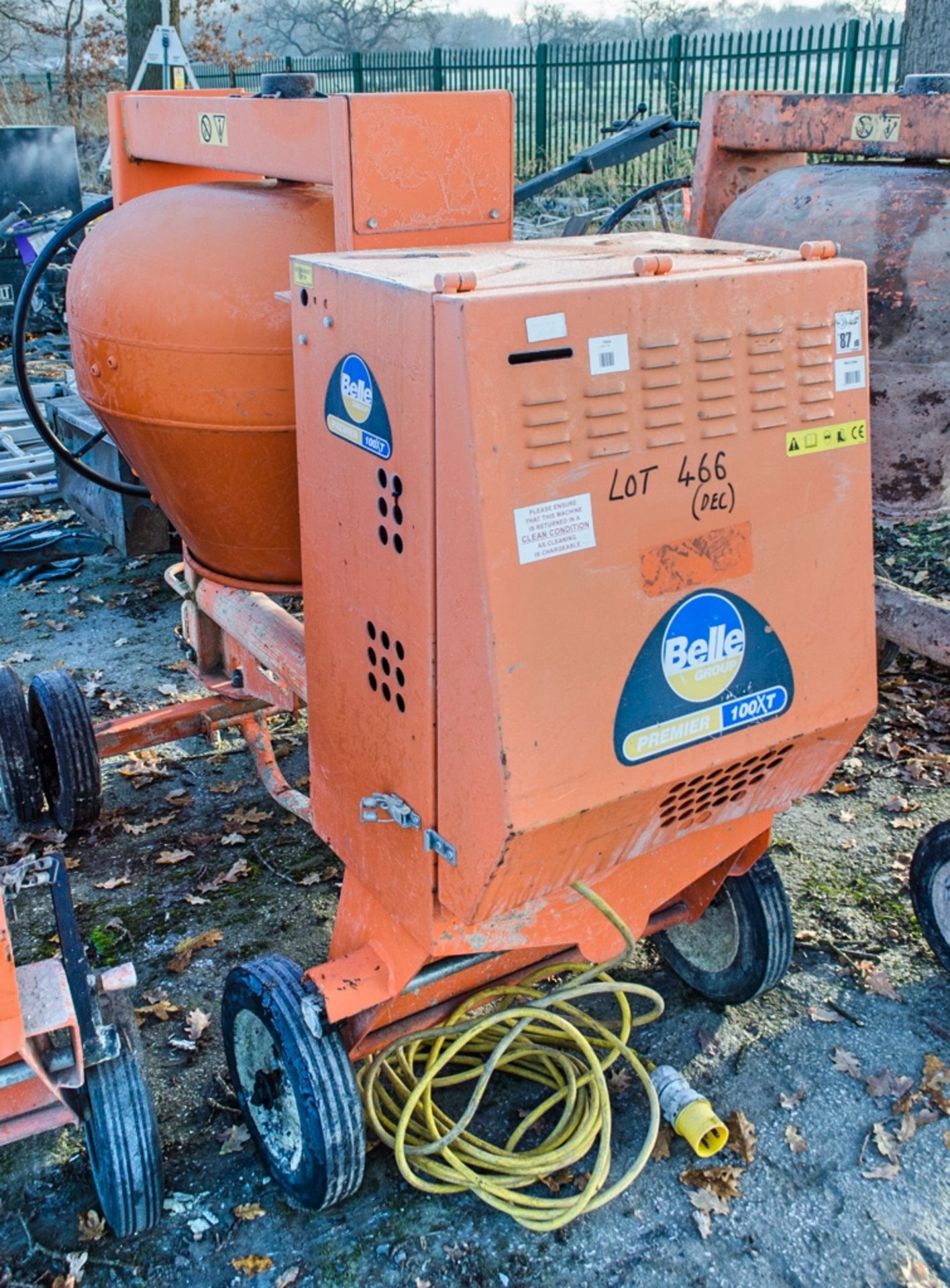 Belle Premier 100XT 110v site mixer S/N: PM08203594 MIX208