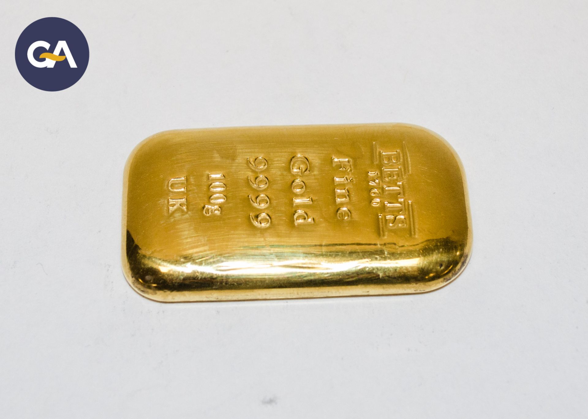 Betts 1760 100 gram 24 carat 9999 stamped 99.99% fine gold bullion bar ** Each lot of gold bullion - Bild 2 aus 6