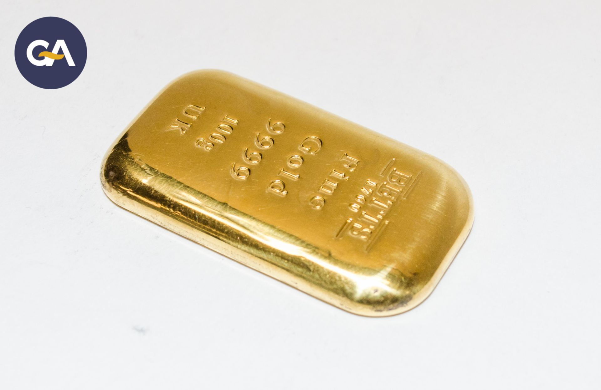 Betts 1760 100 gram 24 carat 9999 stamped 99.99% fine gold bullion bar ** Each lot of gold bullion - Bild 3 aus 6