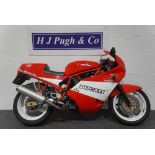 Ducati 900 Supersport Desmo motorcycle. 1991. This bike is out of a private collection and has stood