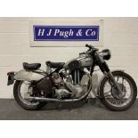 Norton ES2 motorcycle. 1950. 500cc. Matching engine and frame numbers. This bike has been stored