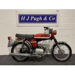 Yamaha FS1E (Fizzy) motorcycle. 1974. 48cc. This bike was running when it went into storage, will
