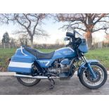 Moto Guzzi T5 motorcycle. 1987. 850cc. Police specification. Reg. DY26 395. c/w Old MOT, import docs