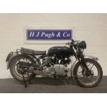 Vincent Rapide motorcycle project. Believed to be a series C. 1949. All numbers are matching. Its