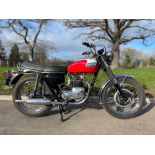 Triumph T100R motorcycle. 1972. Matching engine and frame numbers. Engine and gearbox in very good
