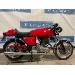 Laverda motorcycle. 1974. Believed to be a SF0 model. 744cc. c/w tax papers and MOT certificate from