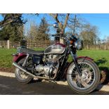 Triumph Bonneville motorcycle. 2001. 790cc. Frame no. SMTTJ900TM2141173. Engine no. 141698. MOT till