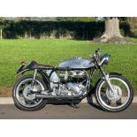 Triton motorcycle 1957. With Triumph T110 engine 650cc. Frame No. N1476459 Engine No. T110019807.