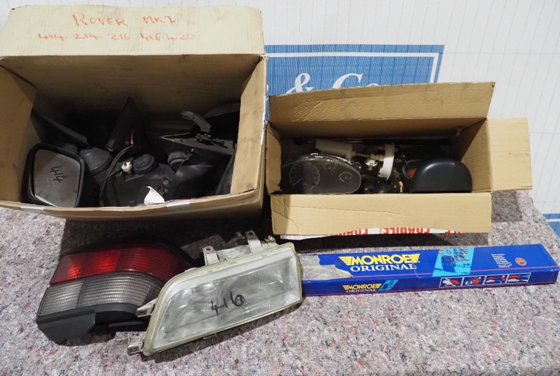 Assorted lights and mirrors for Rover 200 and 400 series etc