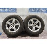 Set of 4 Audi alloys and tyres