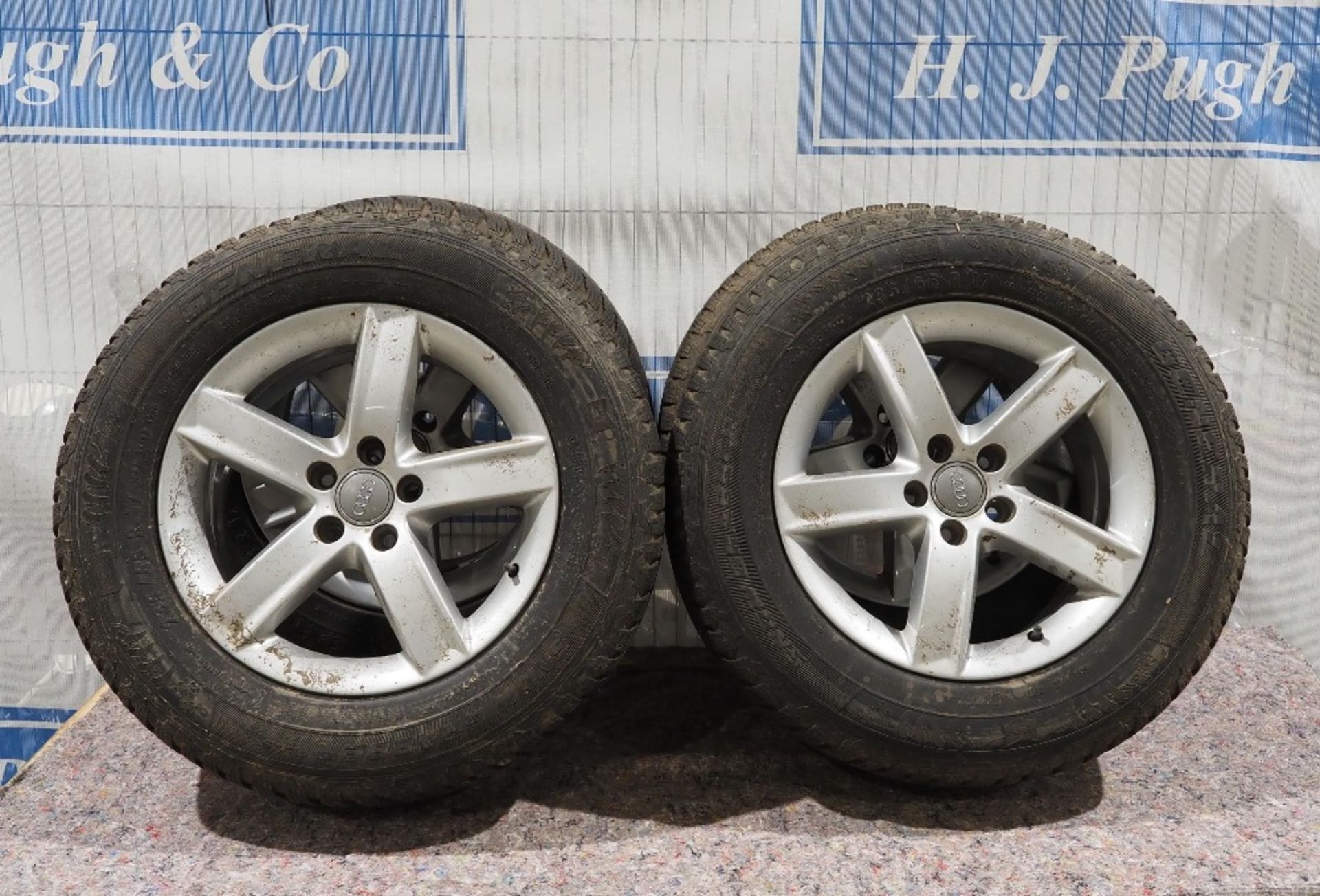 Set of 4 Audi alloys and tyres