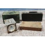 Old torch, inspection set box etc