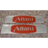 Pair of Allard name plates