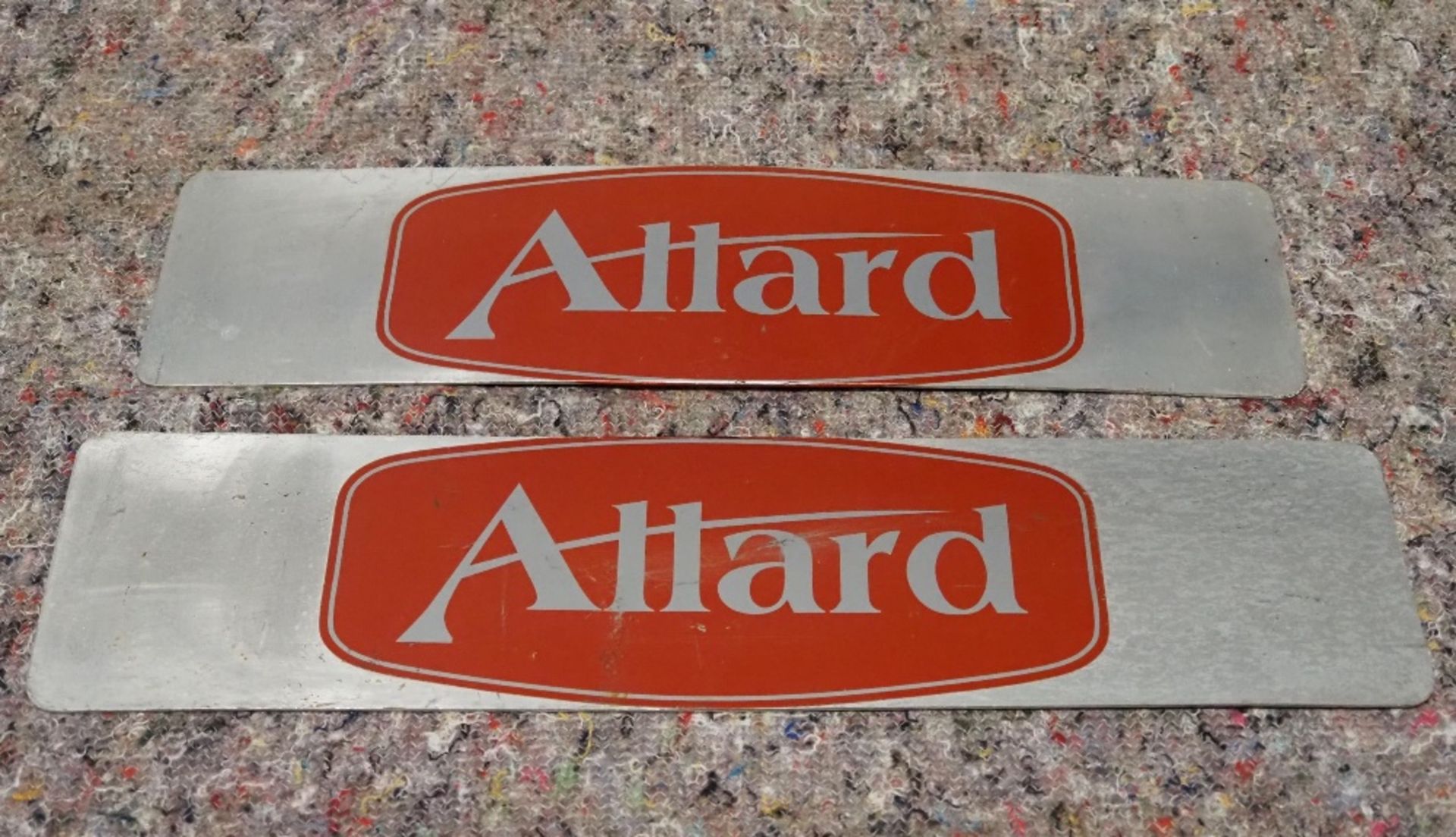 Pair of Allard name plates