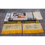 2- BP Energol lubrication guides, Shell service guide and other motoring advertisements