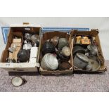 3- Boxes of assorted classic car lamps