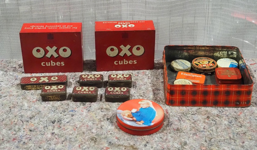 Quantity of Oxo advertising tins and others